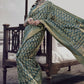 Classic Silk Teal Digital Print Saree