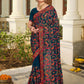Contemporary Georgette Teal Embroidered Saree