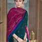Palazzo Salwar Suit Silk Viscose Teal Digital Print Salwar Kameez