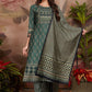 Straight Salwar Suit Silk Teal Digital Print Salwar Kameez