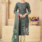 Salwar Suit Muslin Teal Digital Print Salwar Kameez