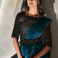 Designer Satin Silk Teal Sequins Saree