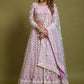 A Line Lehenga Net Lavender Embroidered Lehenga Choli