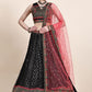 A Line Lehenga Banglori Silk Foil Net Black Multi Lehenga Choli