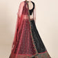 A Line Lehenga Banglori Silk Foil Net Black Multi Lehenga Choli