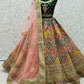 Lehenga Choli Silk Green Sequins Lehenga Choli