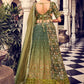 Lehenga Choli Silk Green Sequins Lehenga Choli