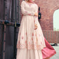 Salwar Suit Georgette Off White Embroidered Salwar Kameez