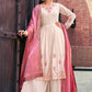 Salwar Suit Georgette Off White Embroidered Salwar Kameez