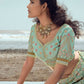 A Line Lehenga Organza Sea Green Dori Work Lehenga Choli