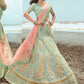 A Line Lehenga Organza Sea Green Dori Work Lehenga Choli