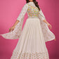 Gown Chinon Silk Off White Mirror Gown