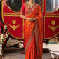 Contemporary Silk Orange Embroidered Saree