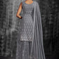 Salwar Suit Georgette Grey Mirror Salwar Kameez