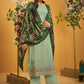 Salwar Suit Georgette Green Embroidered Salwar Kameez