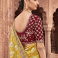 Contemporary Viscose Yellow Jacquard Work Saree