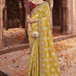 Contemporary Viscose Yellow Jacquard Work Saree