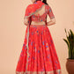 A Line Lehenga Faux Georgette Pink Embroidered Lehenga Choli