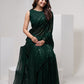 Trendy Saree Georgette Green Embroidered Saree