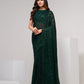 Trendy Saree Georgette Green Embroidered Saree