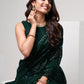 Trendy Saree Georgette Green Embroidered Saree