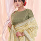 Classic Tissue Cream Print Saree