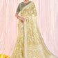 Classic Tissue Cream Print Saree