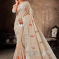 Trendy Saree Linen Tissue Beige Embroidered Saree