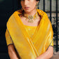 Trendy Saree Silk Tissue Yellow Meenakari Saree
