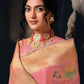 Classic Silk Tissue Pink Meenakari Saree