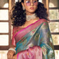 Traditional Saree Organza Blue Jacquard Work Saree