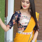 Traditional Saree Georgette Mustard Embroidered Saree