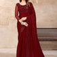 Traditional Saree Silk Red Patch Border Saree