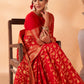Traditional Saree Georgette Red Weaving Saree