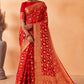 Traditional Saree Georgette Red Weaving Saree