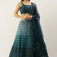 Lehenga Choli Net Blue Teal Embroidered Lehenga Choli