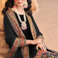 Salwar Suit Velvet Black Embroidered Salwar Kameez