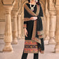 Salwar Suit Velvet Black Embroidered Salwar Kameez