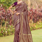 Trendy Saree Jacquard Silk Purple Zari Saree