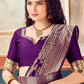Trendy Saree Silk Purple Weaving Saree