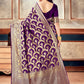 Trendy Saree Silk Purple Weaving Saree