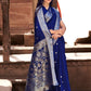 Trendy Saree Satin Silk Blue Weaving Saree
