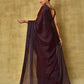 Trendy Saree Fancy Fabric Wine Digital Print Saree