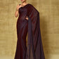 Trendy Saree Fancy Fabric Wine Digital Print Saree