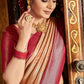 Trendy Saree Silk Peach Fancy Work Saree