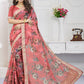 Trendy Saree Organza Peach Cord Work Saree