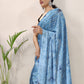 Trendy Saree Chiffon Viscose Aqua Blue Weaving Saree