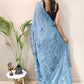 Trendy Saree Chiffon Viscose Aqua Blue Weaving Saree