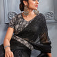 Trendy Saree Net Black Digital Print Saree