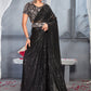 Trendy Saree Net Black Digital Print Saree